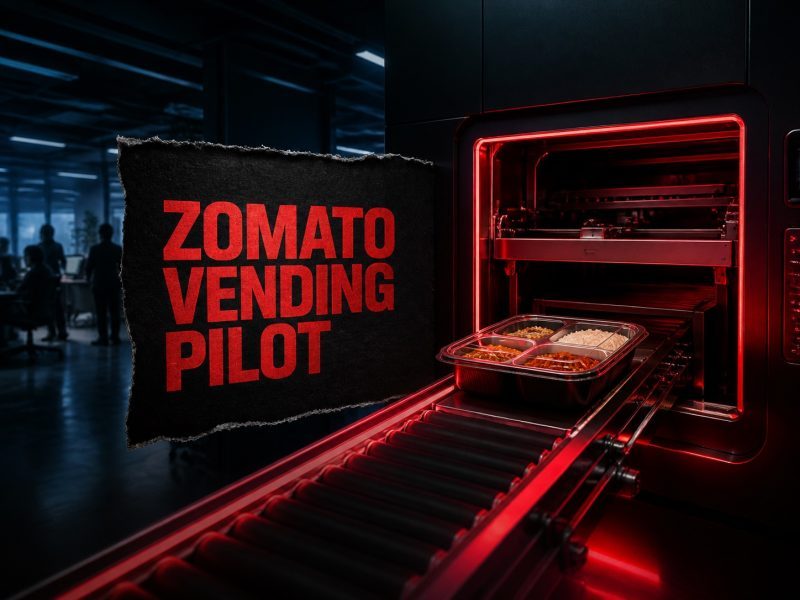 Zomato Pilots Food Vending Machines in Gurugram Offices