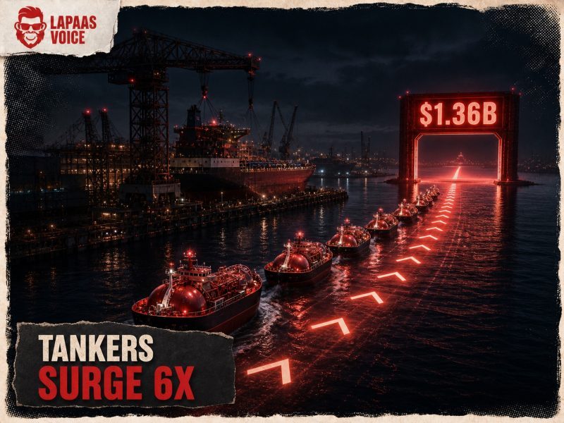 Tanker Exports Surge 6x to $1.36 Billion