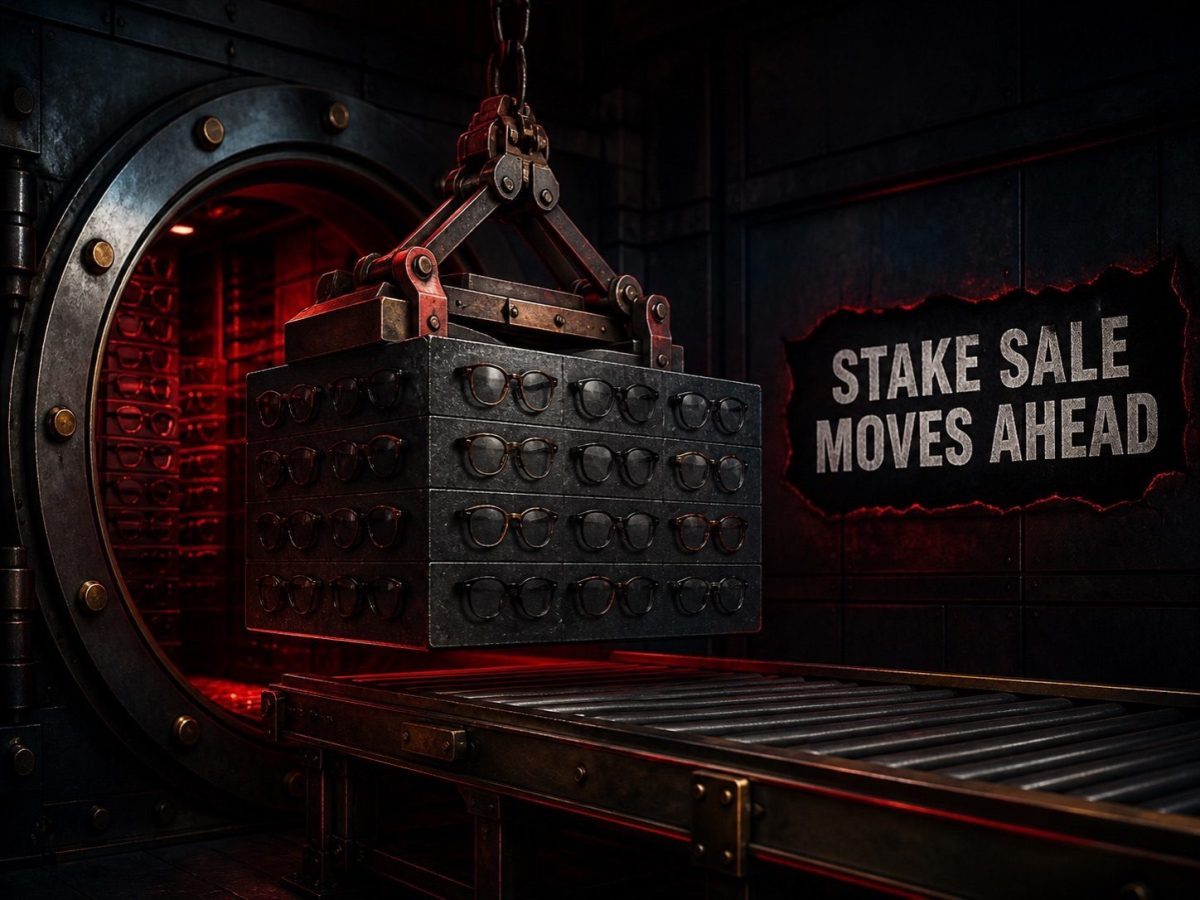 Investor stake block leaving an eyewear ownership vault
