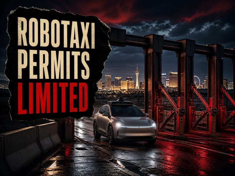 Tesla Robotaxi Gets Just 10 Permits for Las Vegas Launch