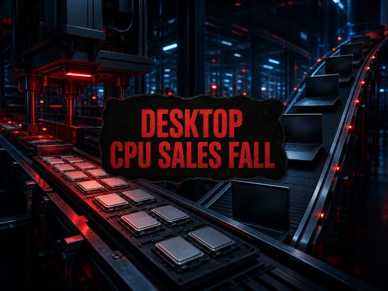 Desktop CPU Sales Fall as Intel Faces the Bigger Risk