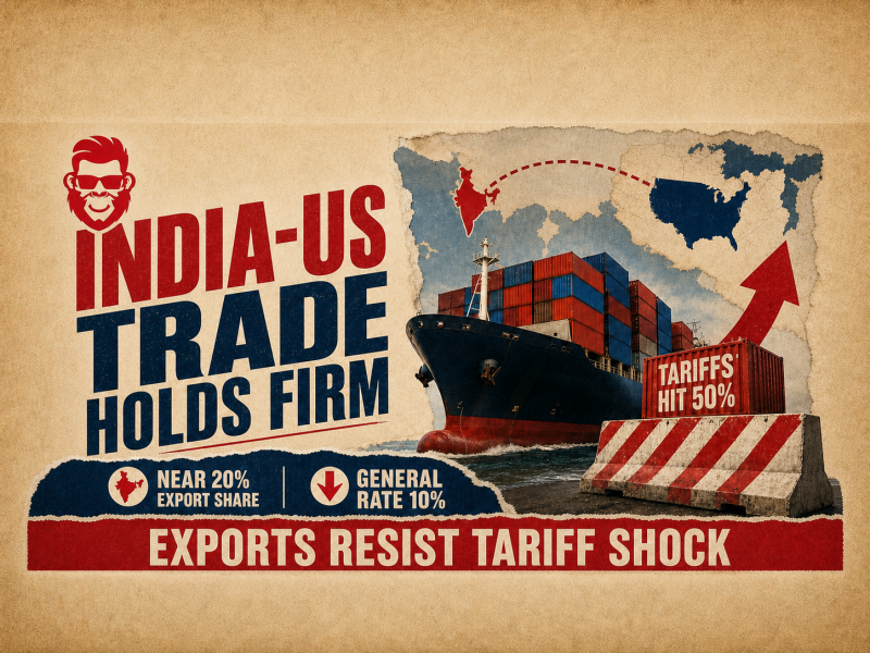 India-US Trade: Exports Remain Near 20% Share Despite Trump Tariffs