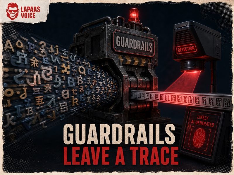 LLMs Could Write Like Humans, But AI Guardrails May Make Text Detectable