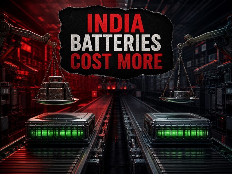 India’s Lithium Batteries Cost 23% More Than China’s