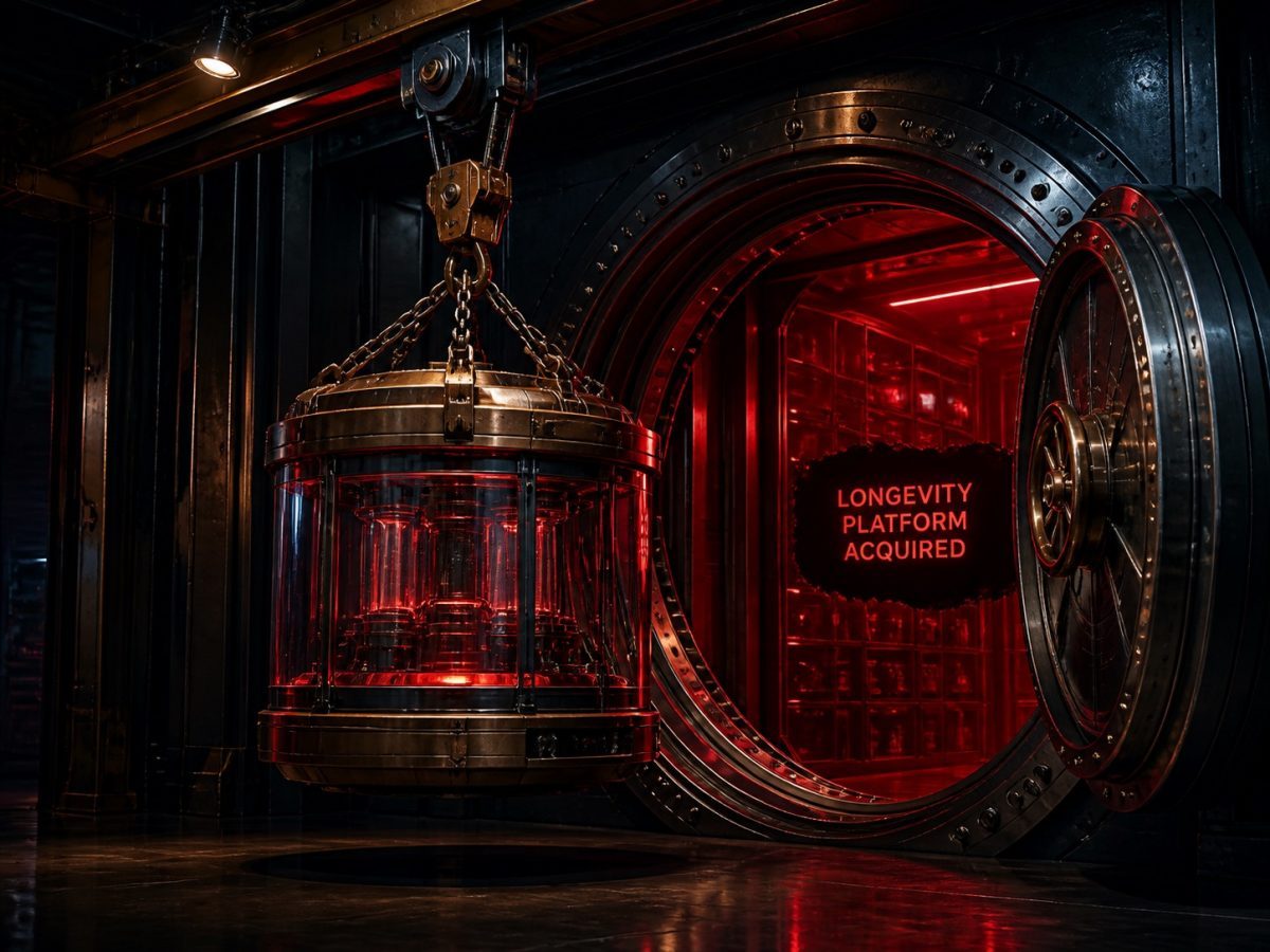 Longevity laboratory core lifted into an acquisition vault