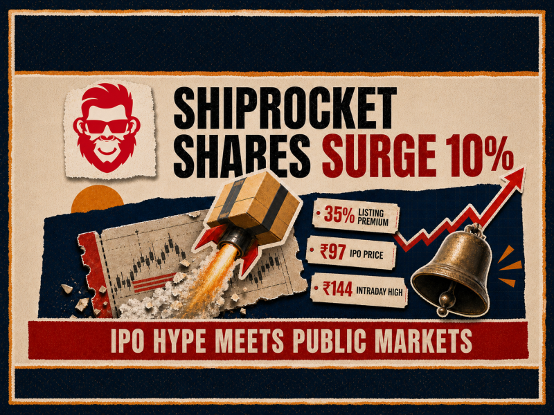 Shiprocket Shares Surge 10% After IPO Listing