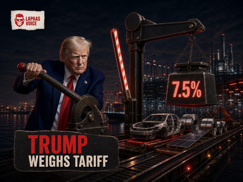 Trump Weighs 7.5% China Tariff Over Manufacturing Overcapacity