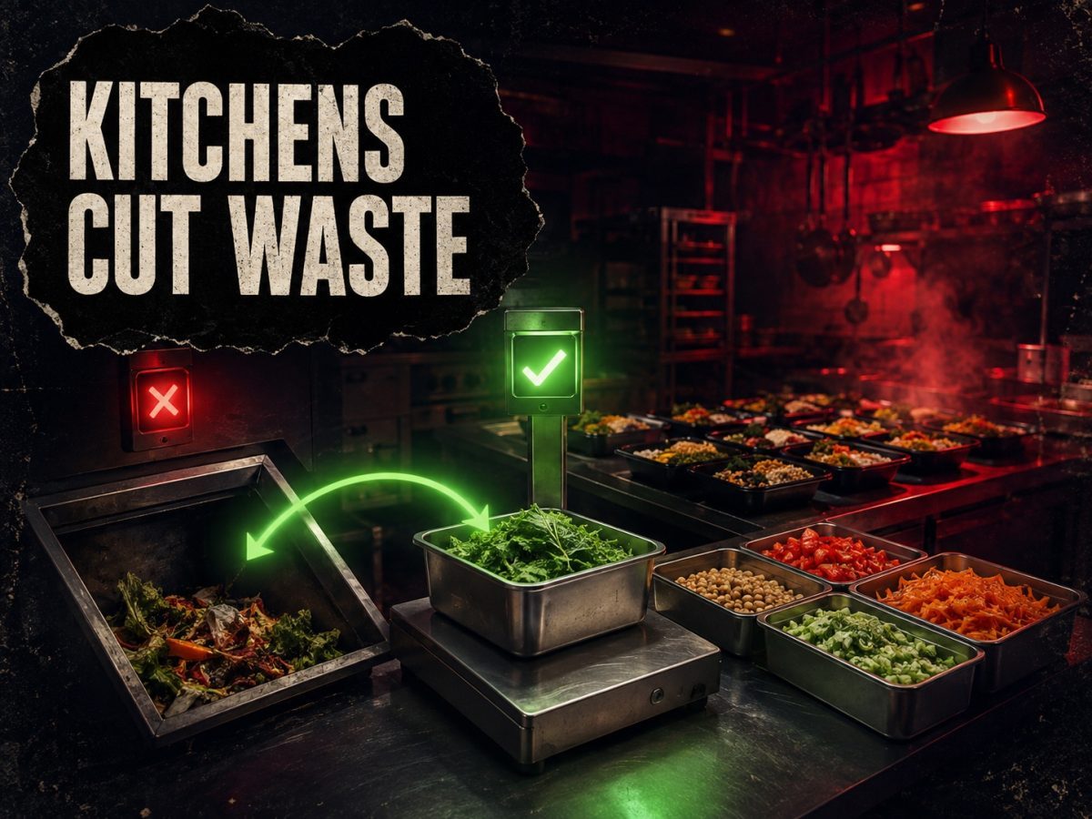 Kitchens cut waste: Compass Group India food waste editorial illustration