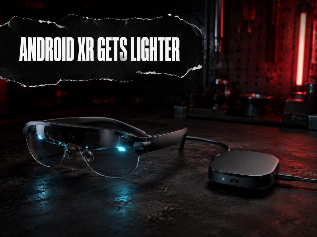 Android Xr Gets Lighter: Xreal Aura editorial illustration