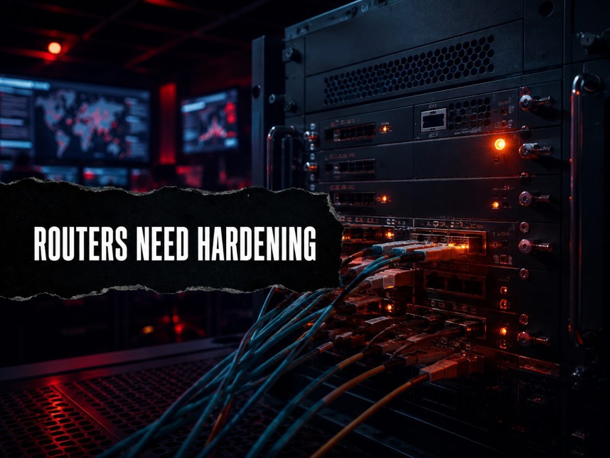 Routers Need Hardening: Cisco IOS XR editorial illustration
