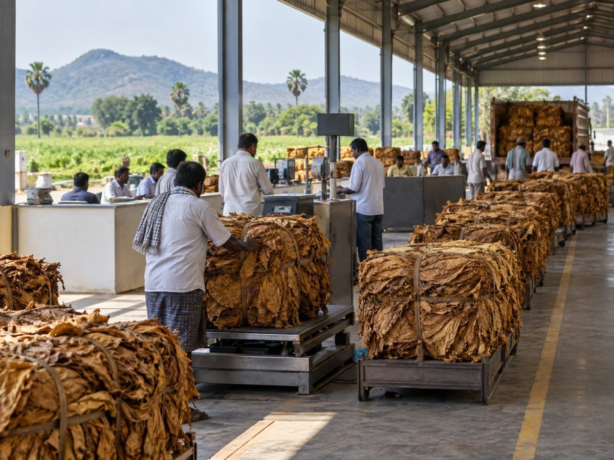 Andhra tobacco auction relaxation editorial news image