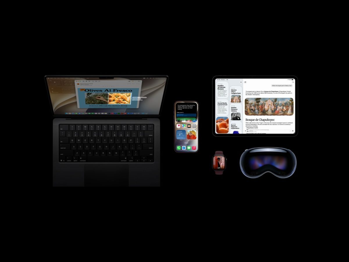 Apple iOS 27 shown across official Apple devices as the Siri AI software rollout begins.