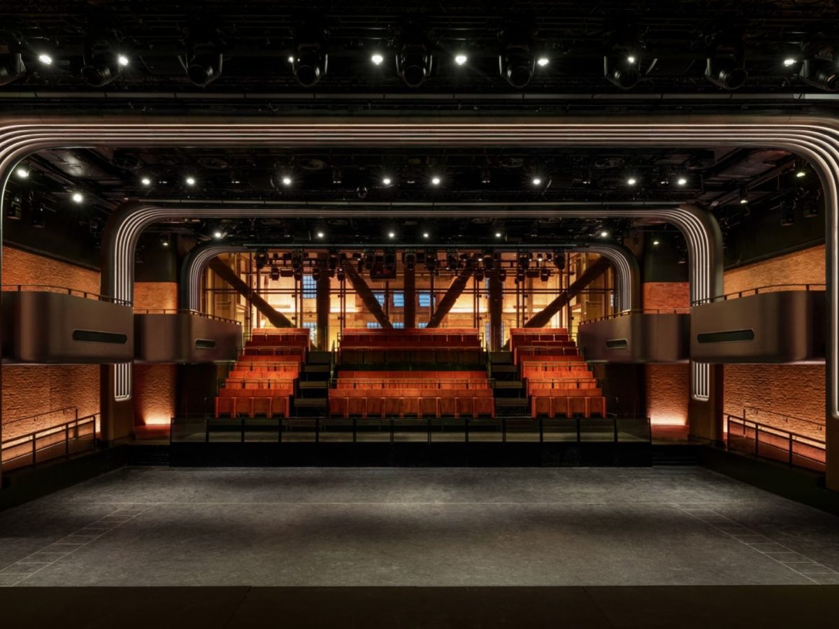 Official Apple Newsroom photograph of the real Apple Music Hall event space inside Battersea Power Station
