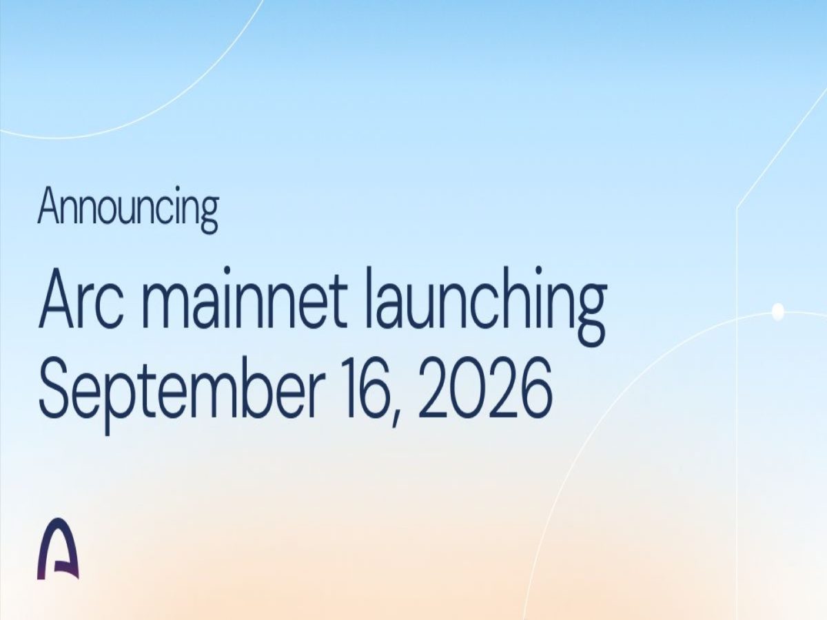 Official launch artwork announcing the Circle Arc Public Mainnet date of September 16, 2026.