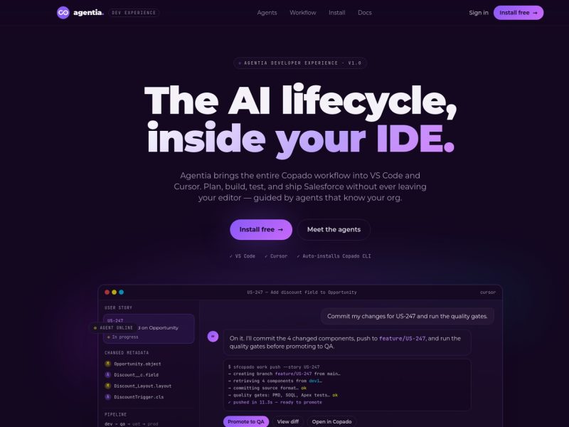 Copado Agentia Headless Moves DevOps Into the IDE