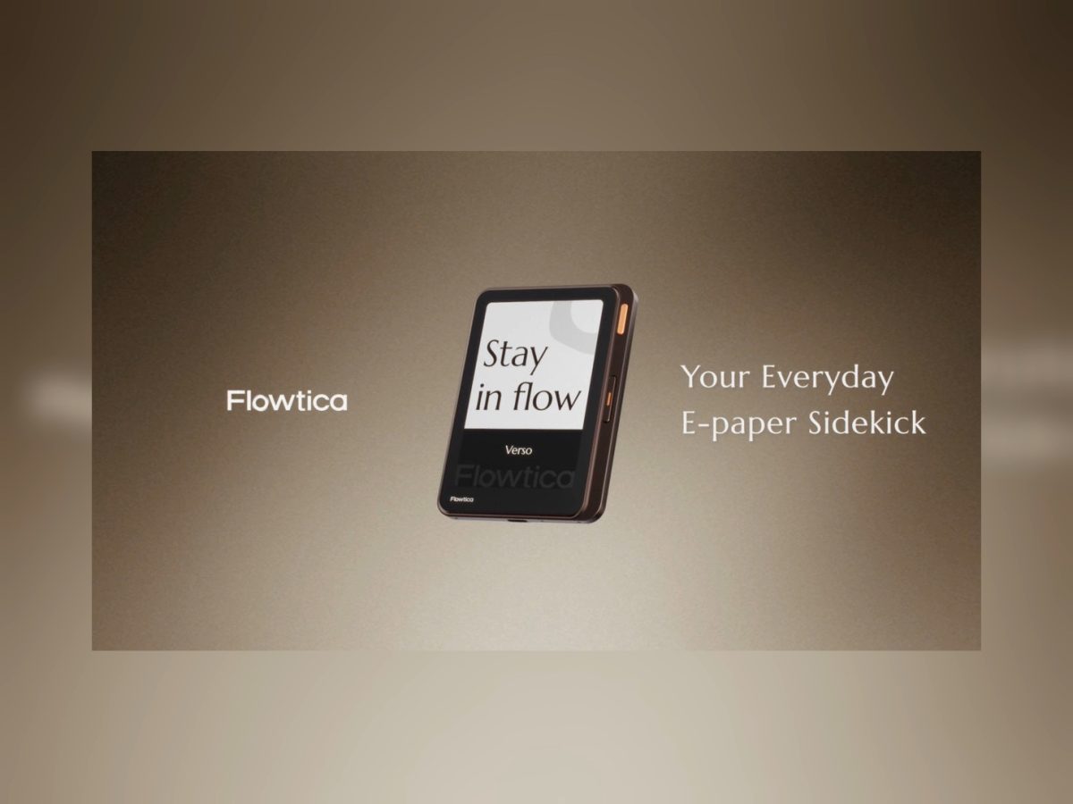 Official Flowtica Verso e-paper AI recorder shown with its product identity for the IFA award story