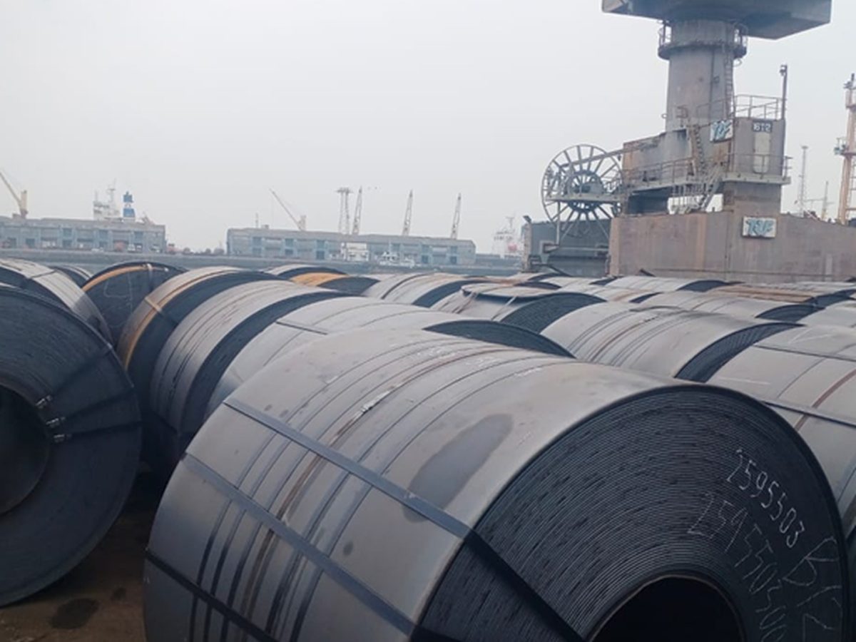 India EU steel quota analysis illustrated by real steel coils prepared for export handling.
