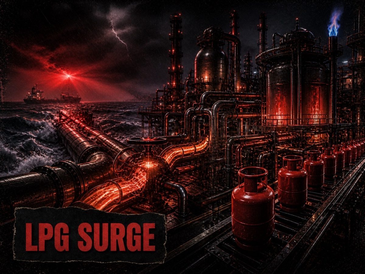 Refinery redirects fuel through LPG separation towers to keep cylinders moving during a disrupted sea route