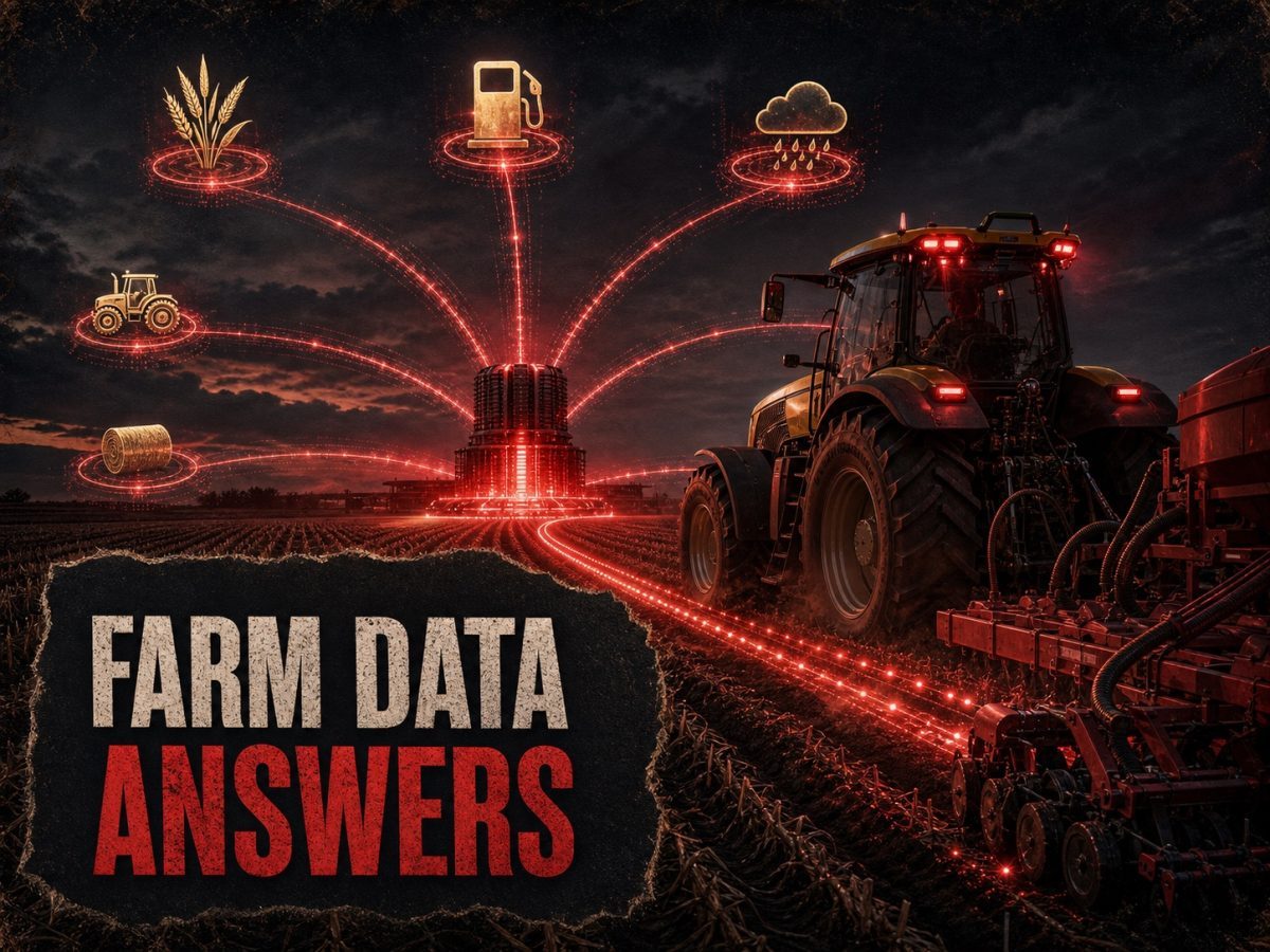 Connected tractor and field data flowing into the John Deere JD farm AI assistant