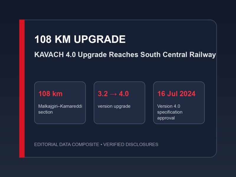 KAVACH 4.0 Upgrade Reaches South Central Railway