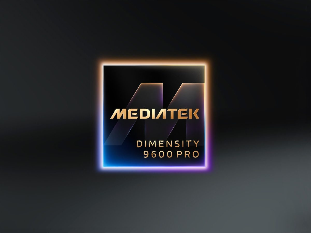 Exact official MediaTek Dimensity 9600 Pro product artwork centered on an official dark product background