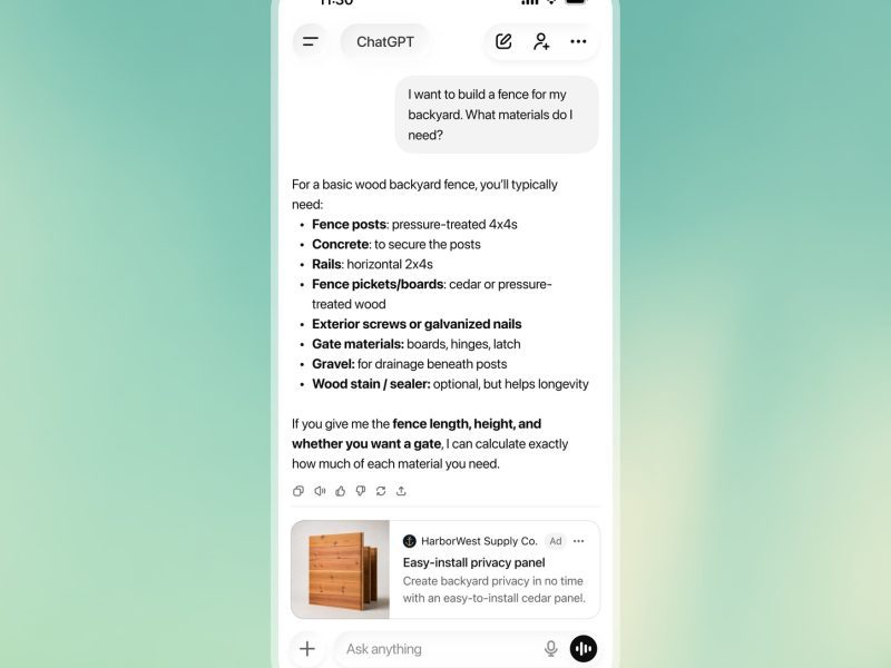 OpenAI Sponsored Agents Turn Ads Into Chats