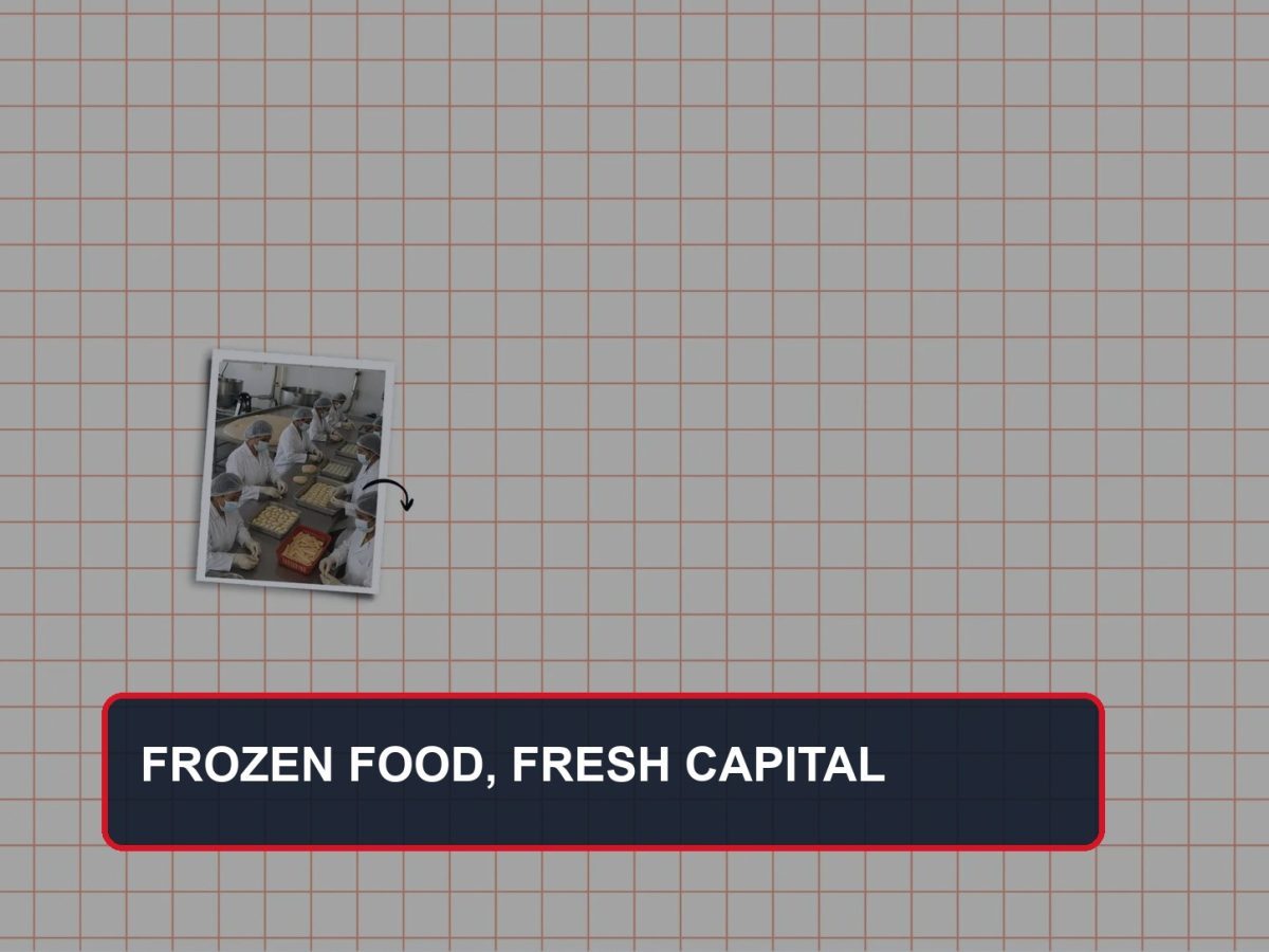 Protein Pantry funding illustrated with an exact official photograph of the company’s frozen-food production line and a scale-up pathway