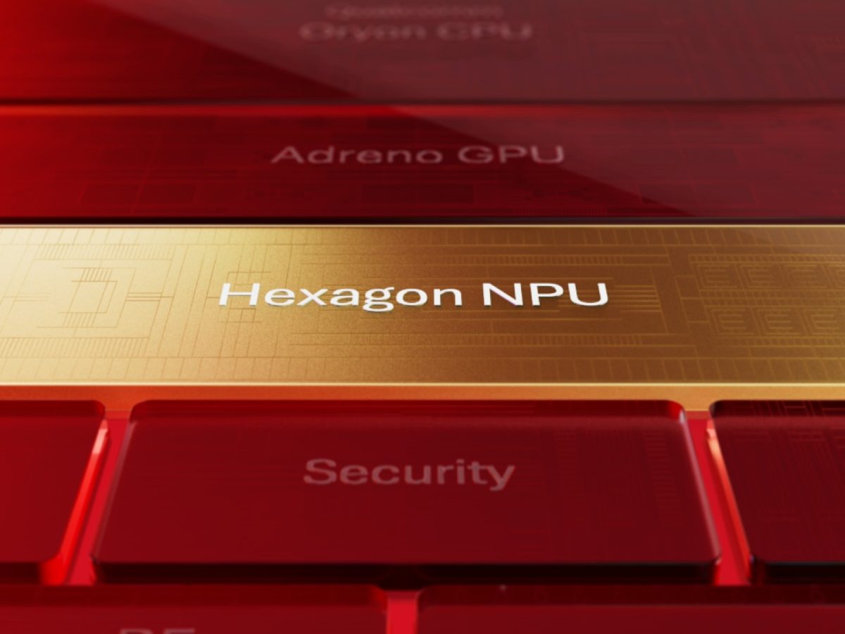 Official Qualcomm Hexagon NPU architecture artwork illustrating on-device agentic AI processing.