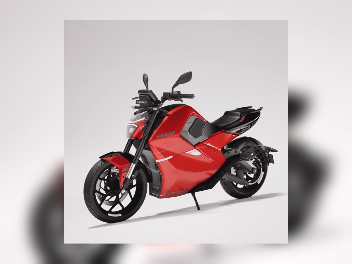 Raptee.HV T30 electric motorcycle shown in an official product image as Bengaluru customer deliveries begin.