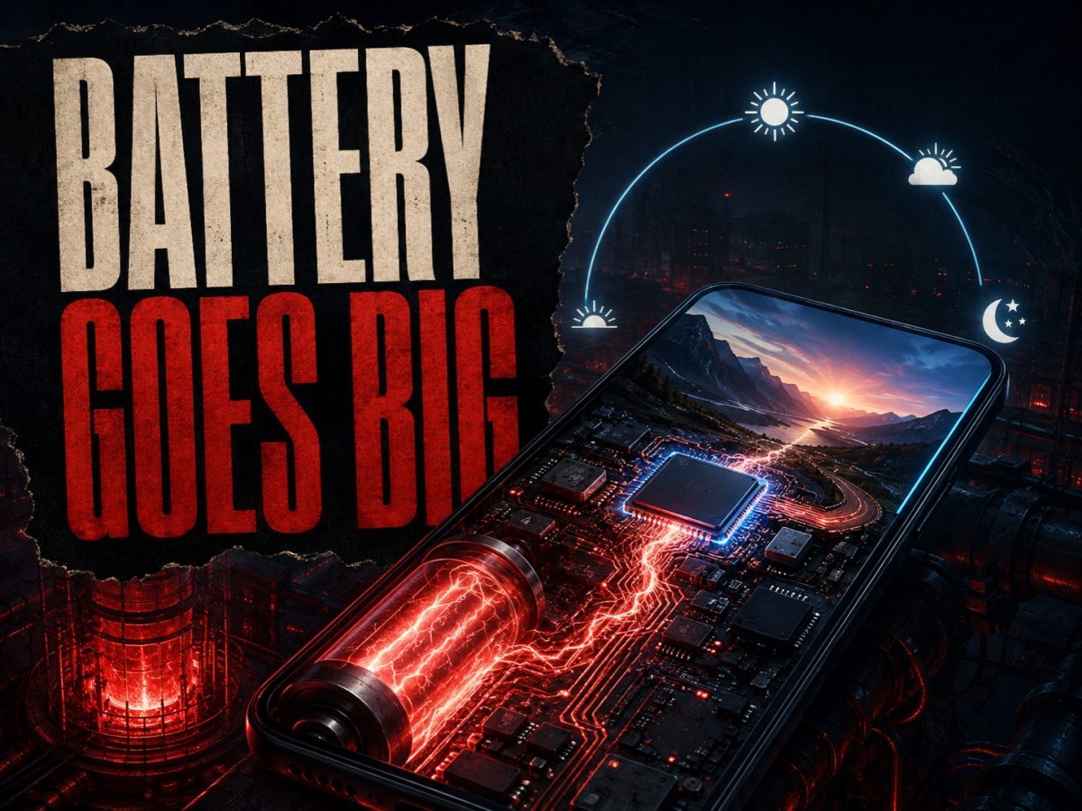 Redmi 17 5G phone showing a large battery powering its processor and display
