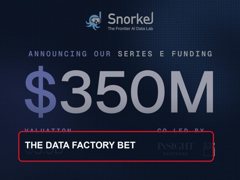 Snorkel AI Funding Values Data Factory at $3.5B