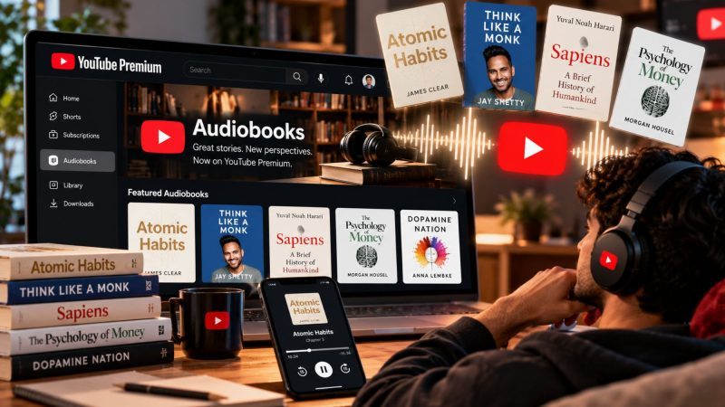 YouTube May Add Audiobooks to Premium in 2027 to Challenge Audible