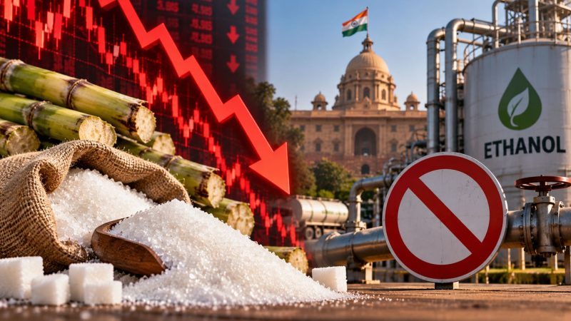 Sugar Stocks Fall Up to 6% as Government Halts Sugar Diversion to Ethanol