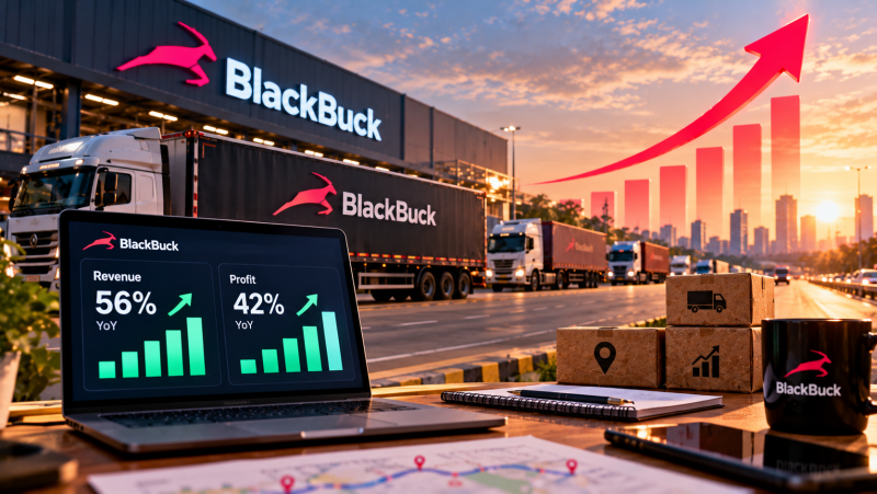BlackBuck Q2 FY27 Results: Profit Rises 42% YoY to ₹41 Crore, Revenue Jumps 56%