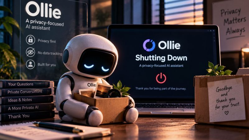 Ollie, a Privacy-Focused AI Assistant, Is Shutting Down on November 6