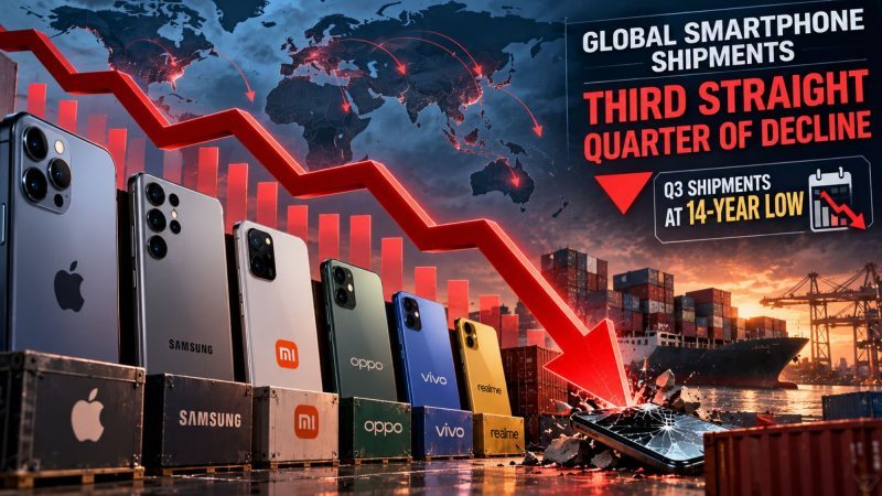 Global Smartphone Shipments Fall 20% in Q3 2026 to Lowest Level in 14 Years