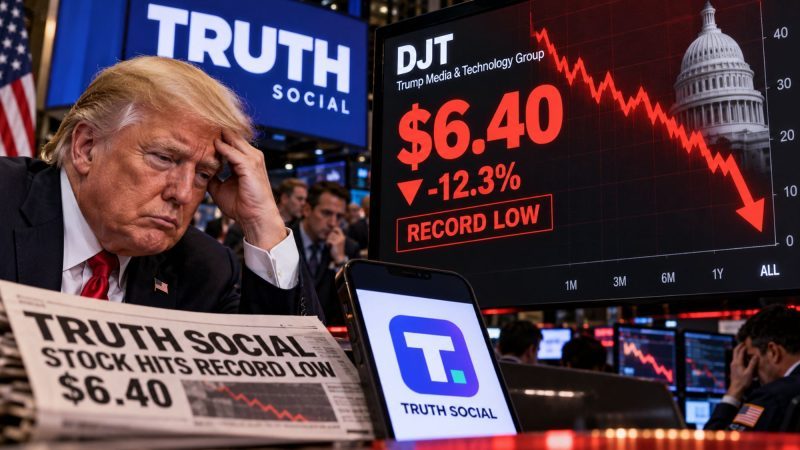 Truth Social Stock Hits Record Low of $6.40 as Trump Media Faces Mounting Pressure
