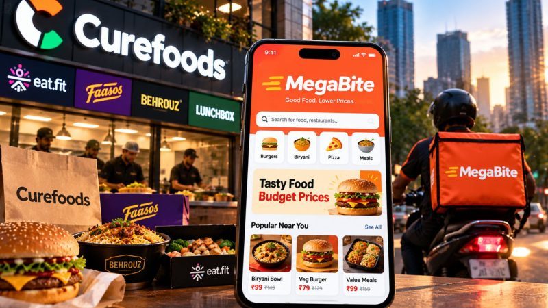 Curefoods Launches MegaBite, a Budget Food Delivery App in Bengaluru