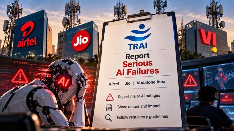 TRAI Proposes Airtel, Jio and Vodafone Idea Must Report Serious AI Failures