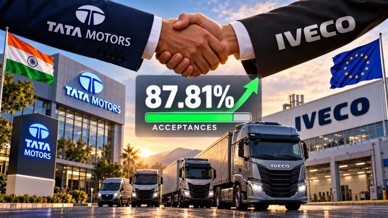 Tata Motors’ Iveco Takeover Bid Crosses 80% Threshold as Acceptances Reach 87.81%