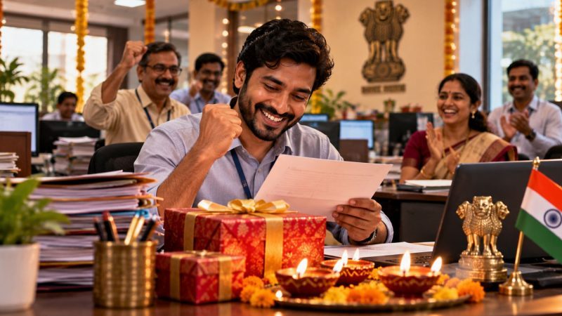 Central Government Employees to Get Up to ₹6,908 Bonus for 2025–26 Ahead of Diwali