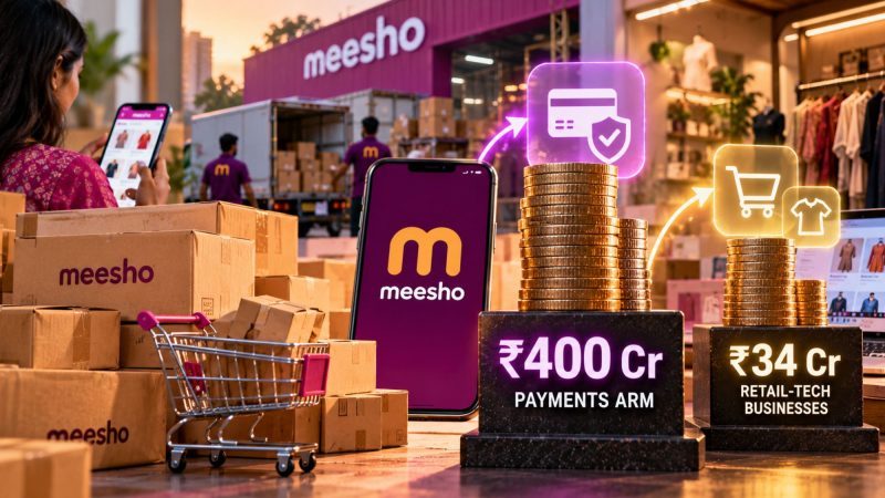 Meesho to Invest ₹400 Crore in Payments Arm and Up to ₹34 Crore in Retail-Tech Businesses
