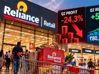 Reliance Retail Q2 Profit Falls 24.3% as Revenue Rises 5.8% to ₹80,220 Crore