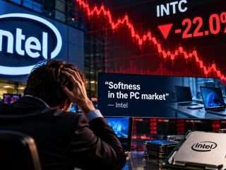 Intel Stock Crashes More Than 22% After Earnings as Weak PC Demand and Supply Constraints Hit Outlook