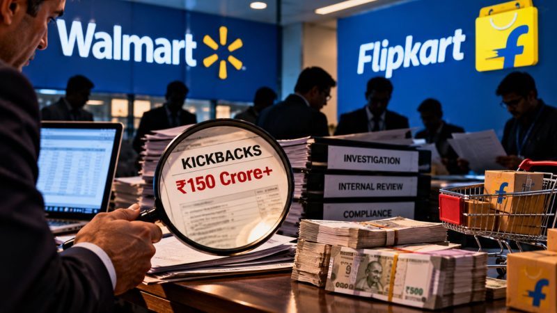 Walmart Probes Flipkart Employees Over Alleged ₹150 Crore Kickback Scandal