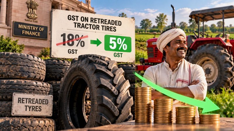 Finance Ministry Cuts GST on Retreaded Tractor Tyres to 5% From November 1