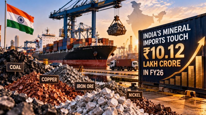 India’s Mineral Imports Hit ₹10.12 Lakh Crore in FY26 as Mining Law Changes Take Effect