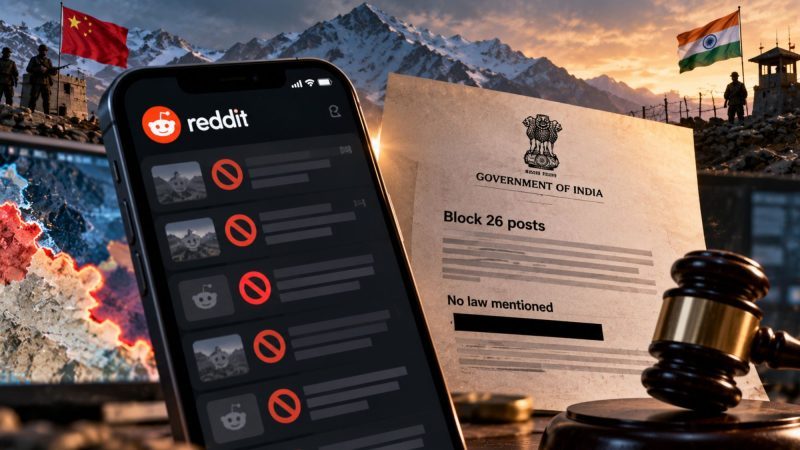 Reddit Blocks 26 India–China Border Posts in India After Government Order That Names No Law