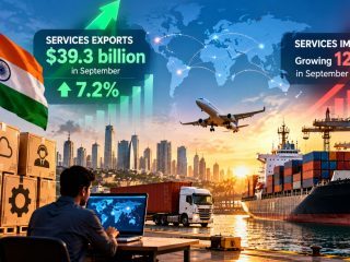 India’s Services Exports Rise 7.2% to $39.3 Billion in September