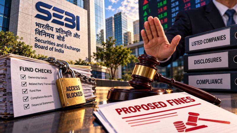 SEBI Proposes Fines for Listed Companies Blocking Fund-Use Checks